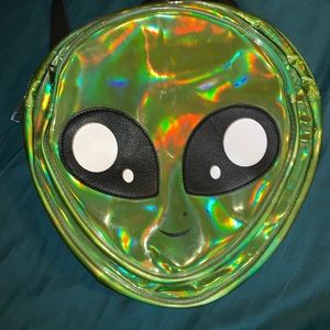Holographic alien backpack